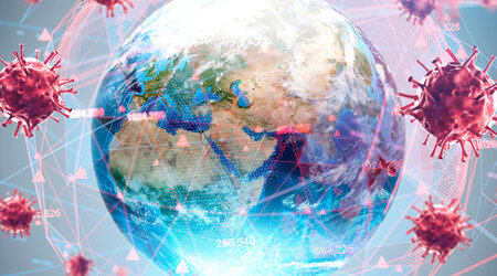 Image showing global virus and disease spread