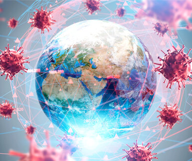 Image showing global virus and disease spread