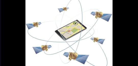 Image showing a navigation map on a smartphone