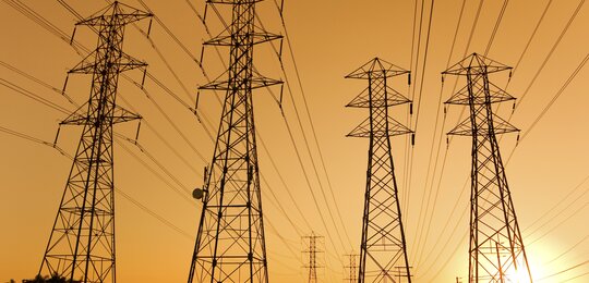 Image showing electrical pylons and power lines