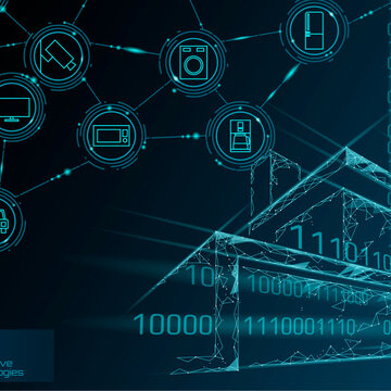 Image showing an Artist's concept of the internet of things