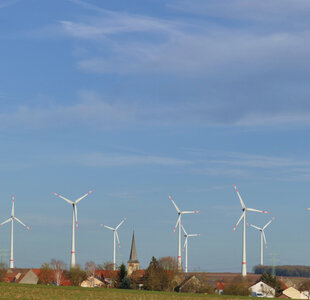 Image showing wind turbines