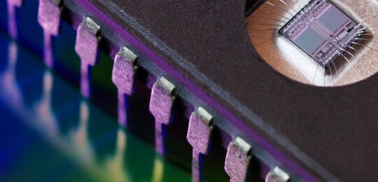 Image showing a close up of a microchip
