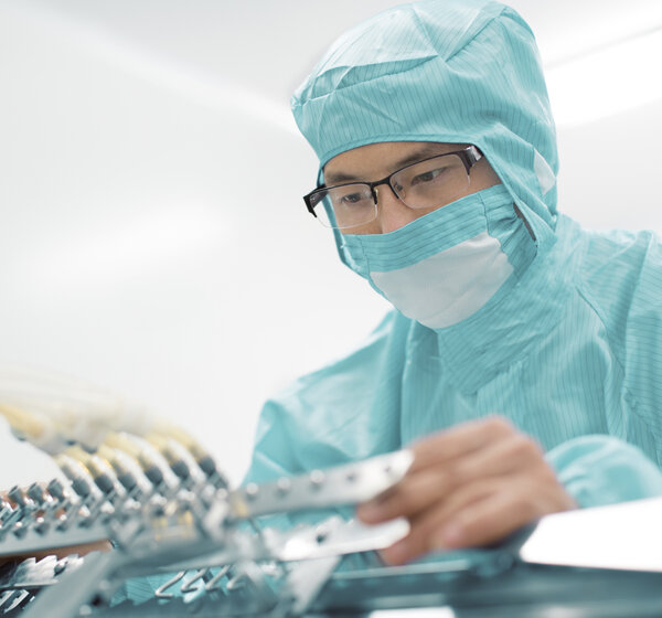 Image showing a Pharmaceutical factory worker
