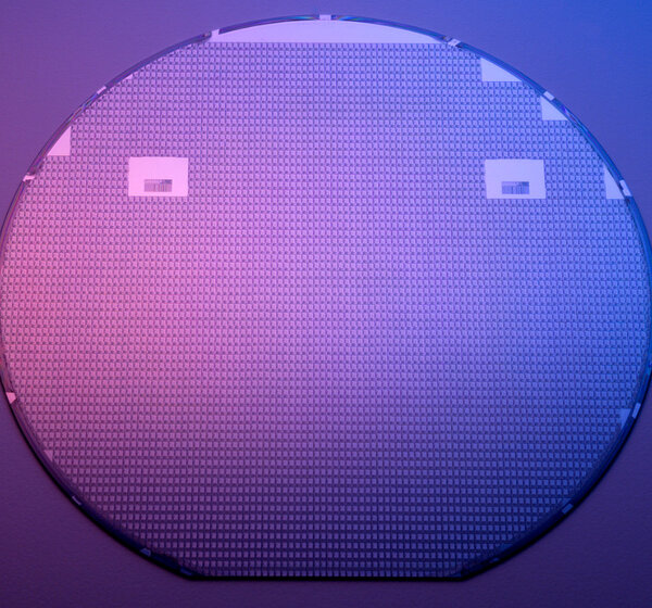 Image showing a closeup of a silicon wafer