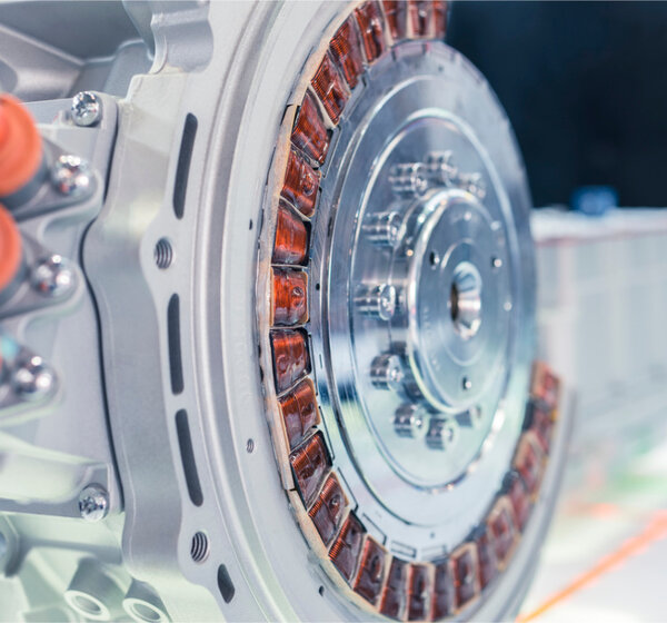 Image showing a close up of an engine component on bench