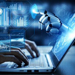 Future artificial intelligence robot and cyborg picture