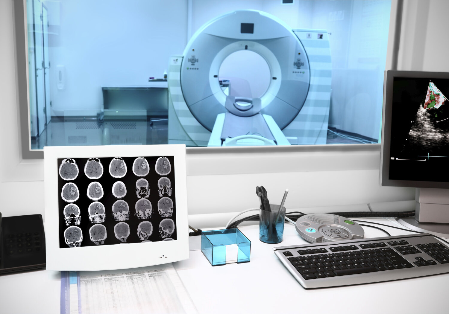 Image showing a MRI scanner in hospital department