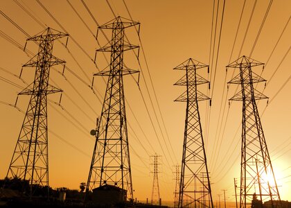 Image showing electrical pylons and power lines