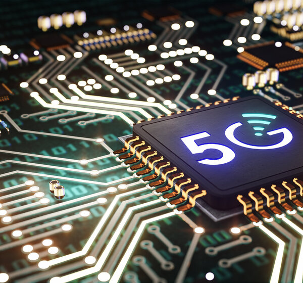 Image showing a 3D motherboard with 5G chip