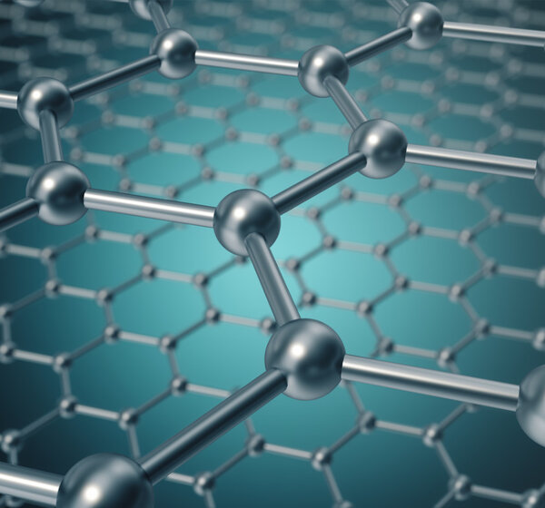 3D rendering of a graphene molecule