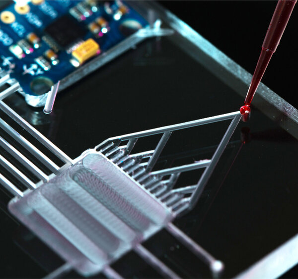 Image showing a close up of a  lab-on-a-chip