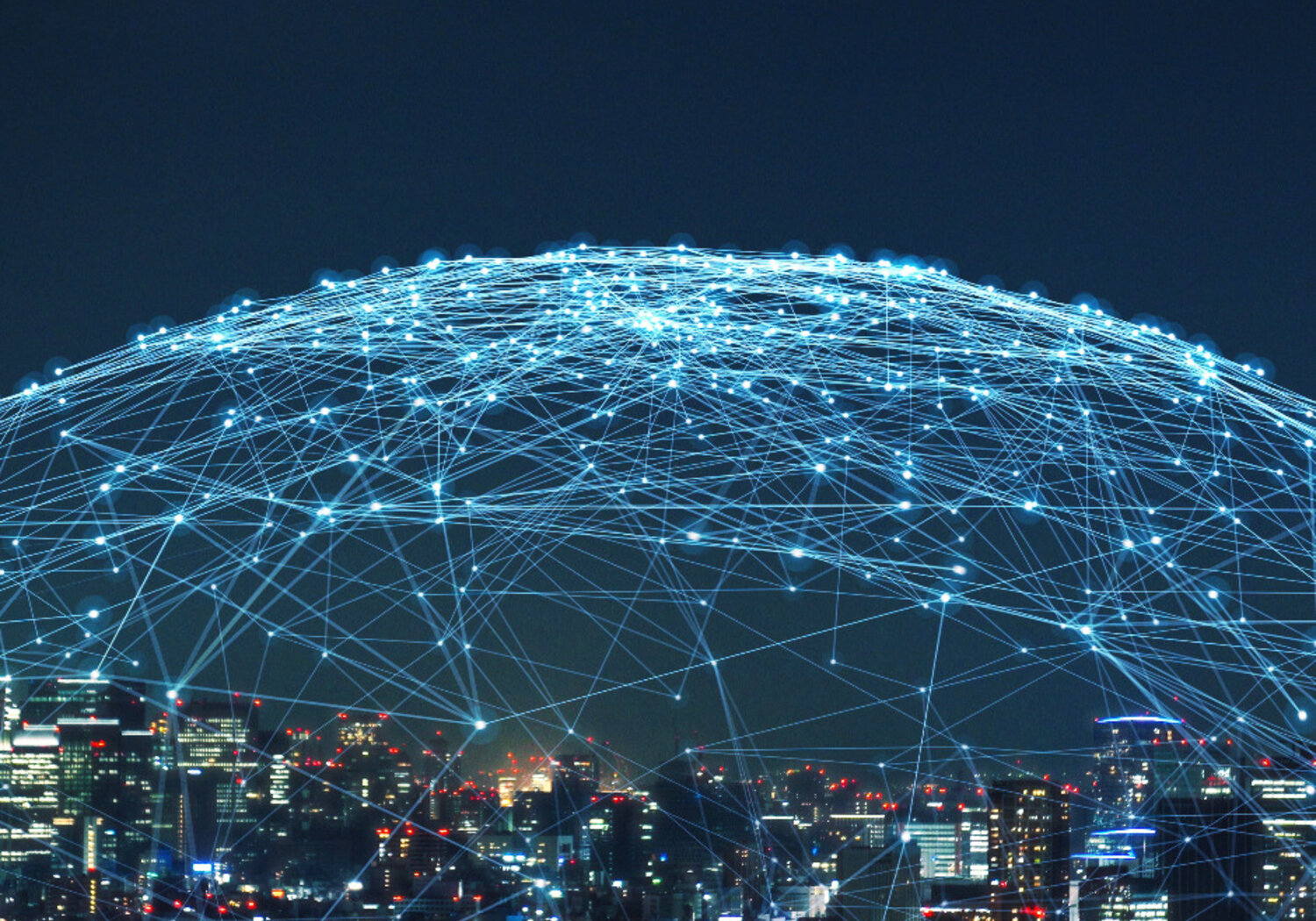 Smart city with communication network