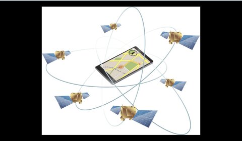 Image showing a navigation map on a smartphone