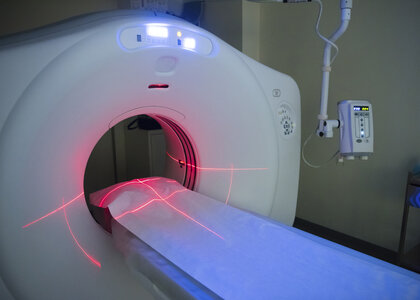 Image showing a large empty CT scanner 