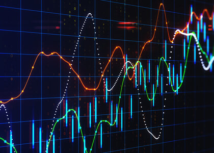 Image showing a Schematic of digital chart showing graphs 