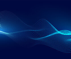 Image showing Abstract image of a particle wave