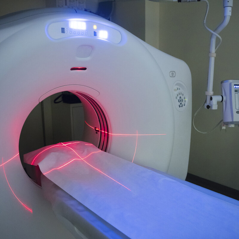 Image showing a large empty CT scanner 