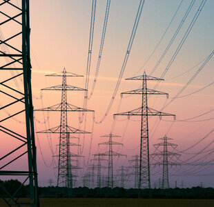 Image shows high voltage transmission tower