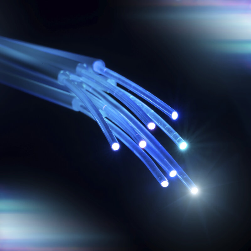 Accelerating adoption of White Rabbit Precision Time Protocol Image showing a bundle of fibre optic cables