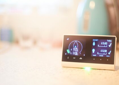 Home energy smart meter Image showing a home energy smart meter