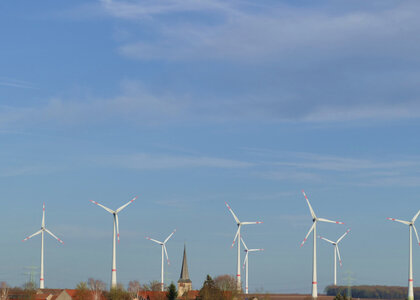 Wind turbines Image showing wind turbines