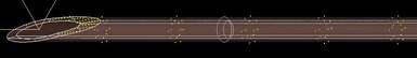 Measurement points during the tactile calibration of the needle carried out by the collaborator Werth Messtechnik